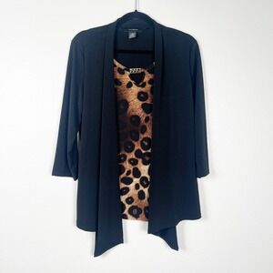 Liz McCoy Women's Blouse Animal Print Sz‎ L